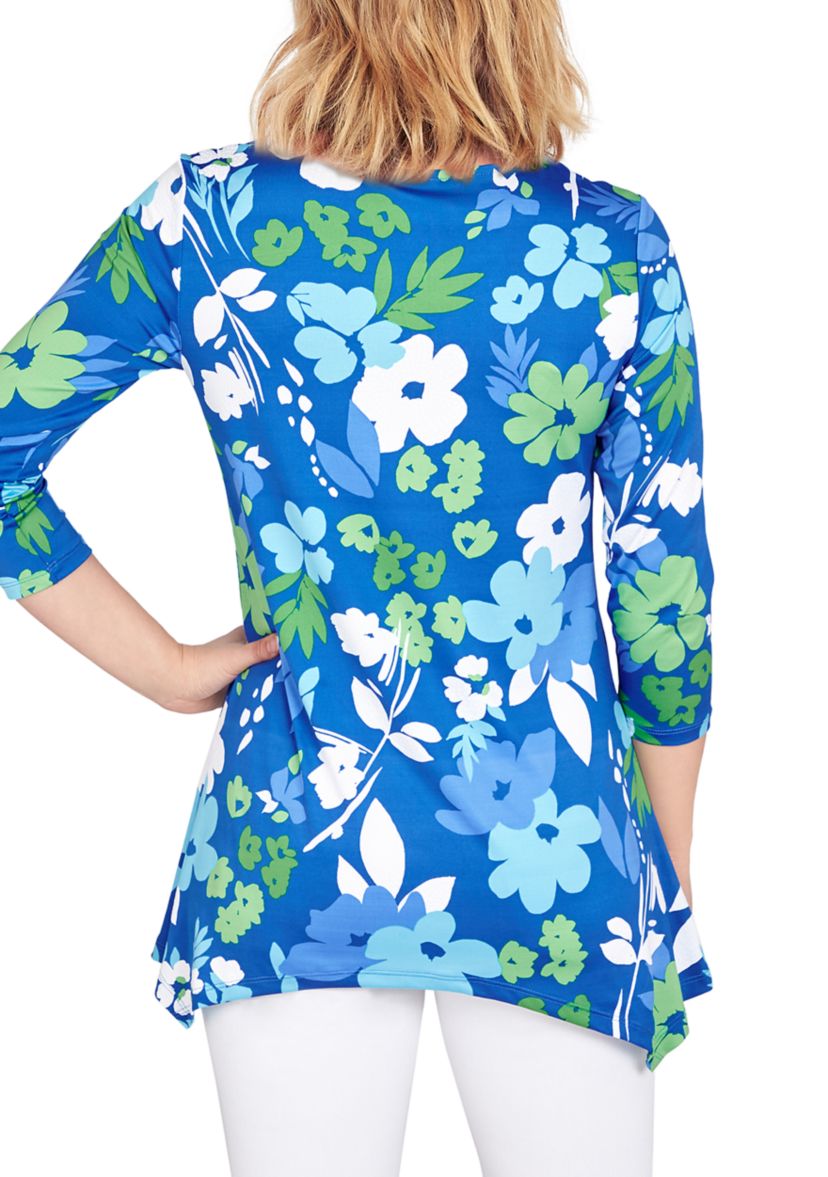 Petite Must Haves I Floral Puff Print Top
