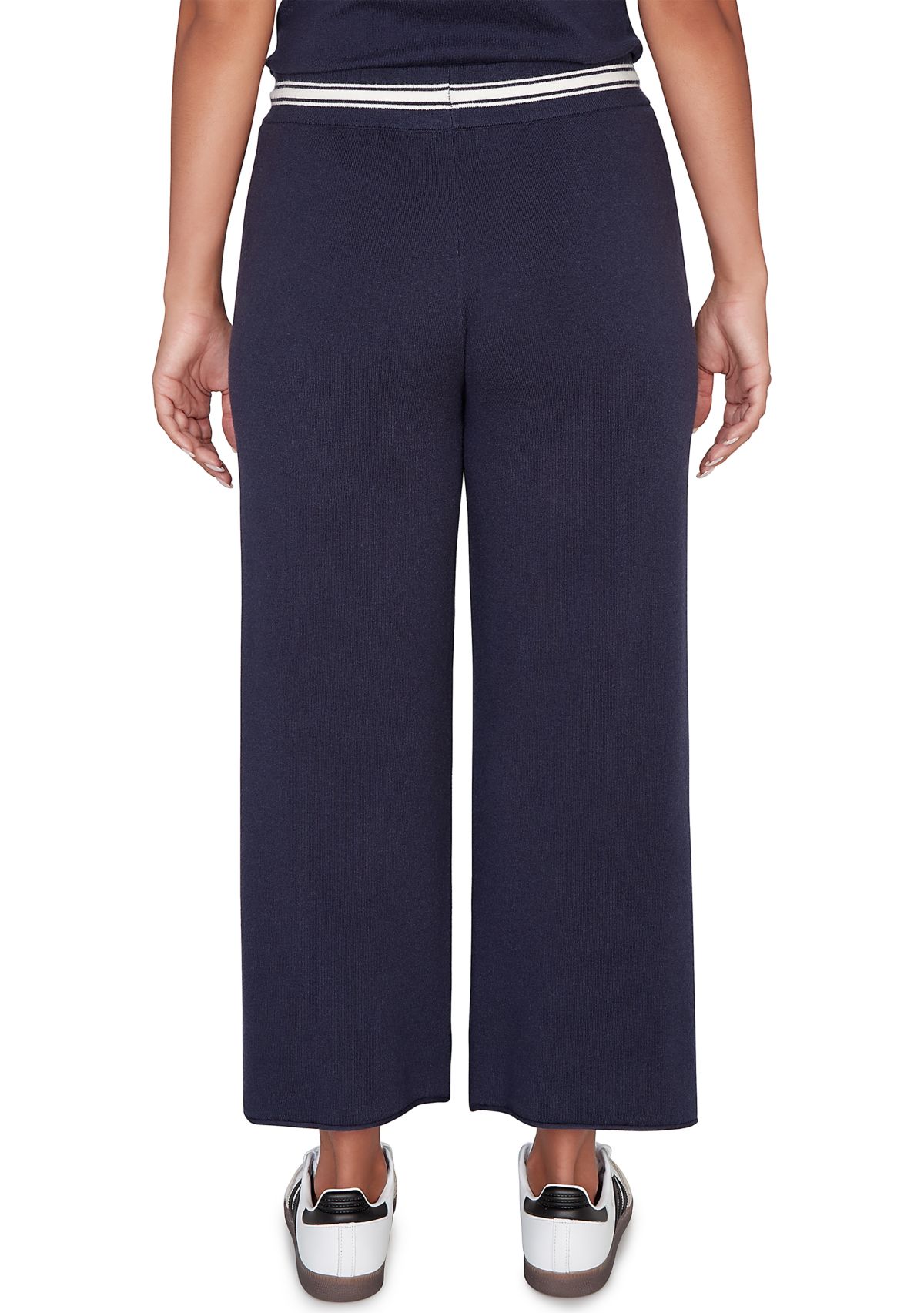 Womens Wide Leg Cropped Lounge Pants