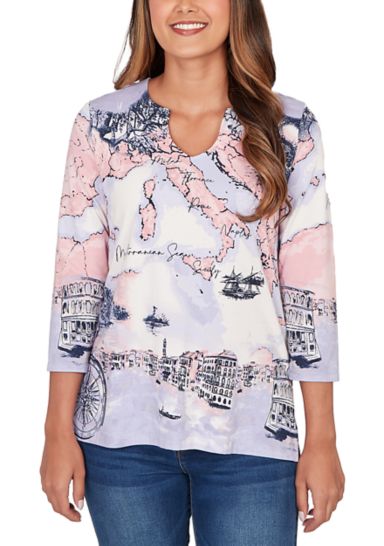 Women's Coastal Sketch Top