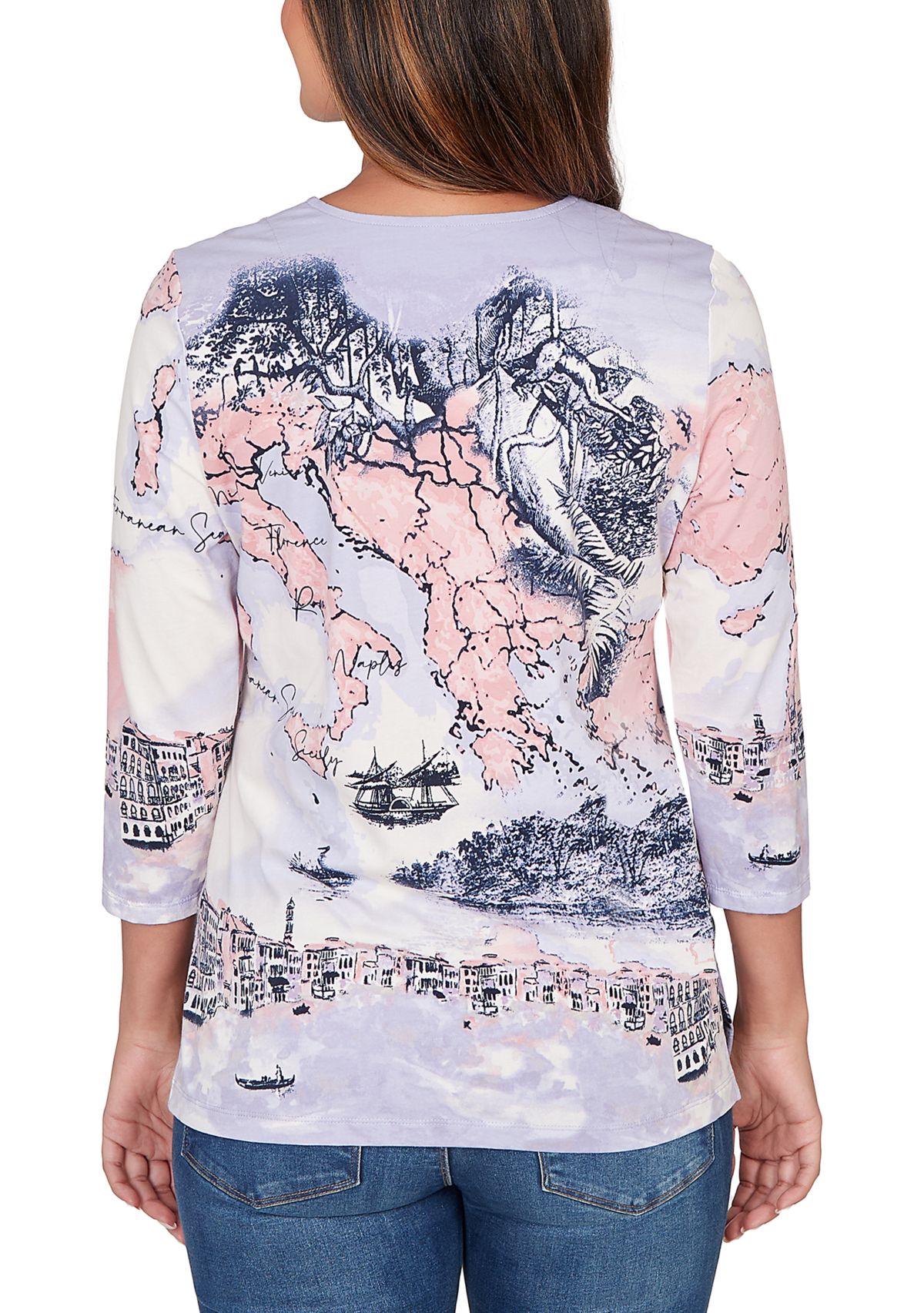 Womens Coastal Sketch Top