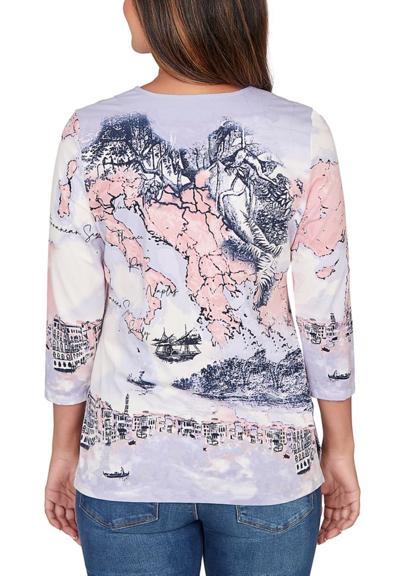 Womens Coastal Sketch Top