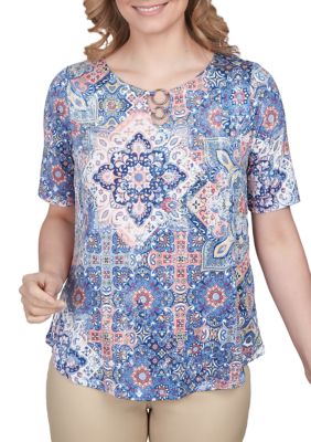 Women's Tile D'Italia Print Tunic Top