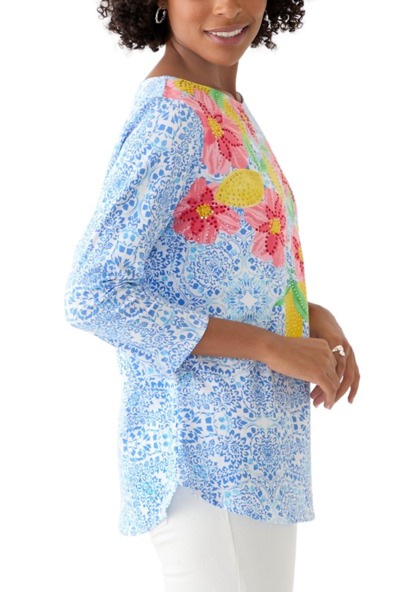 Womens Medallion Bold Floral T-Shirt