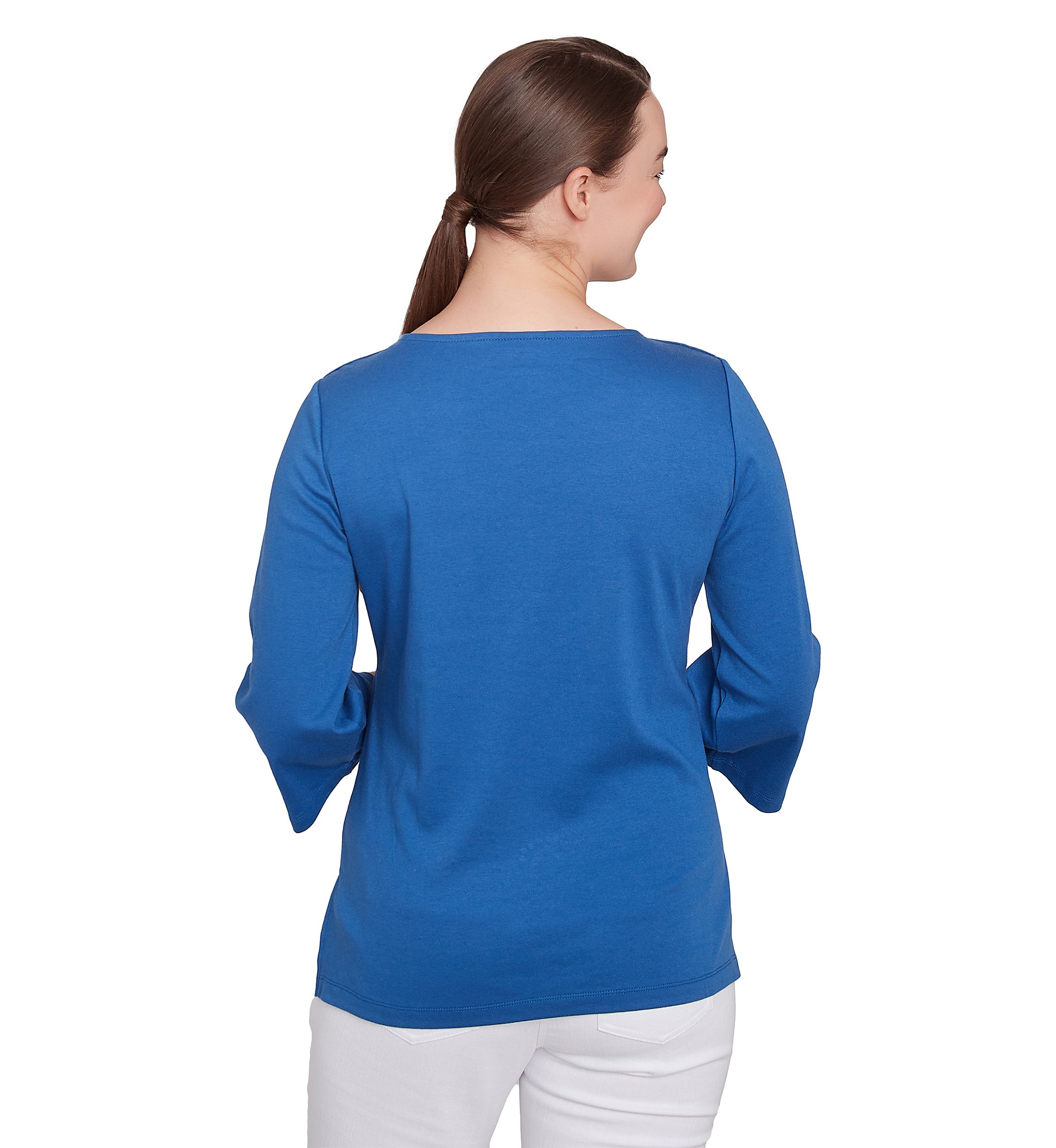 Womens Embroidered Scattered Floral T-Shirt
