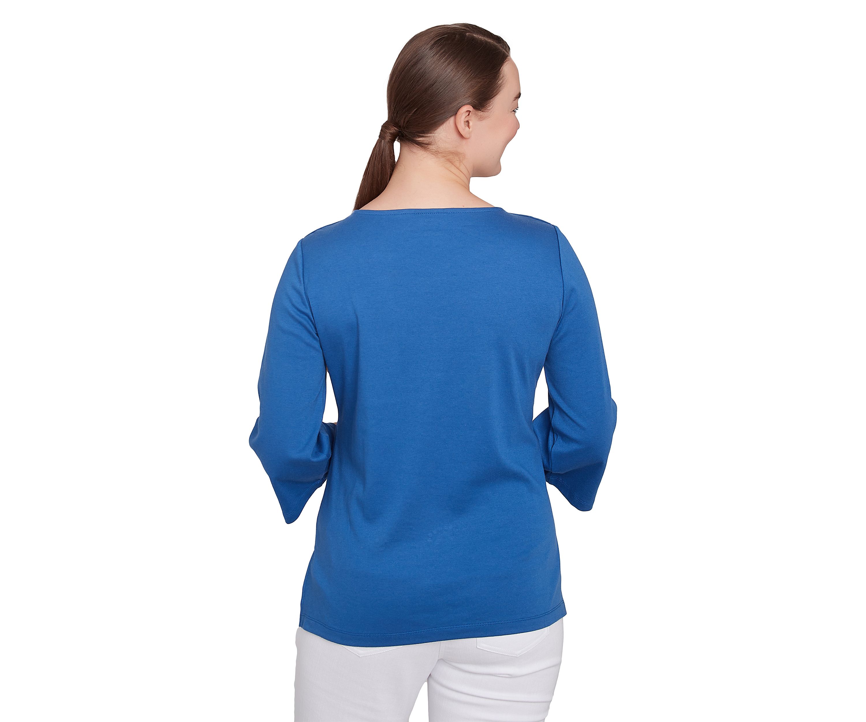 Womens Embroidered Scattered Floral T-Shirt