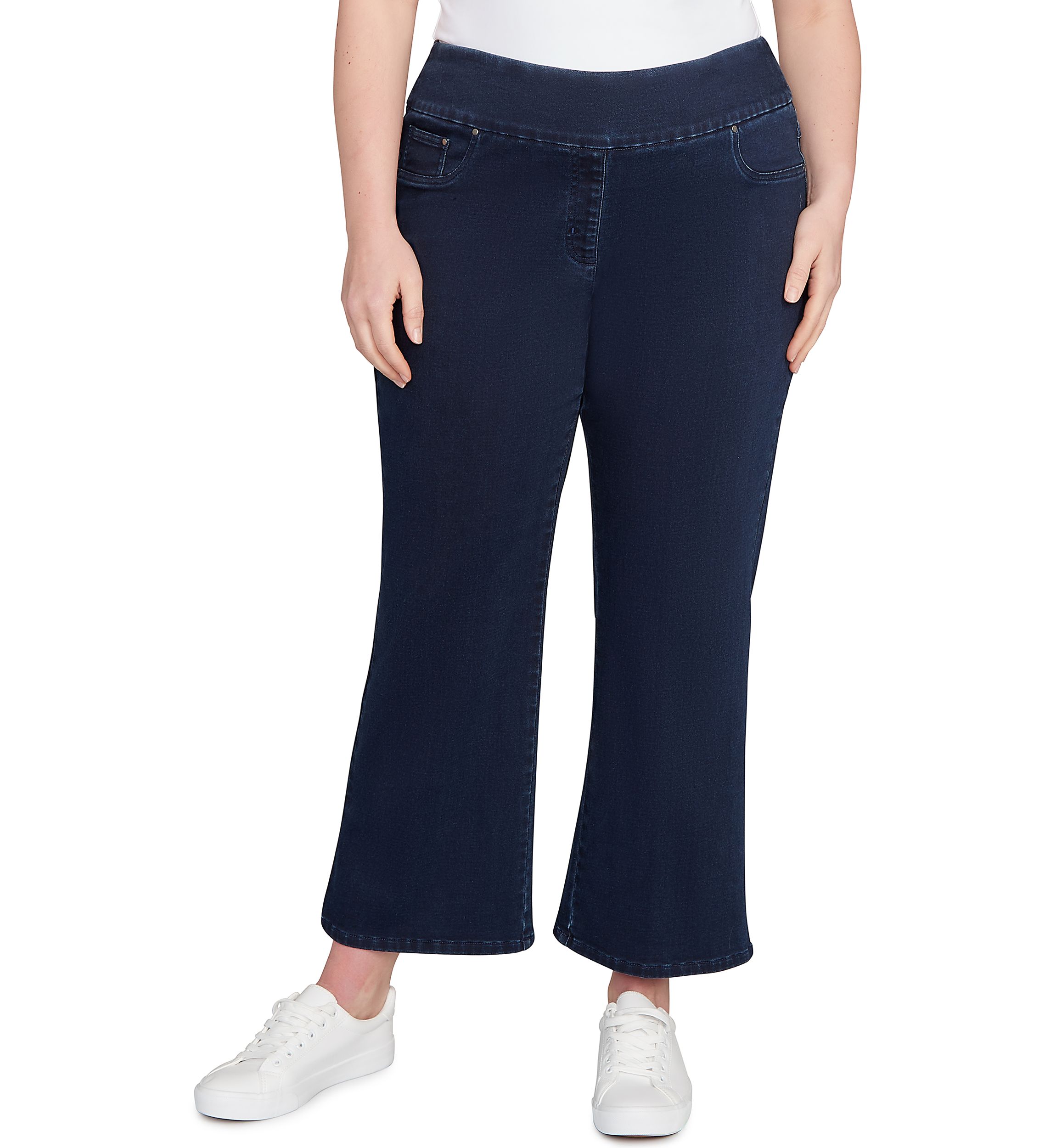 Plus Size Full Fashion Terry Denim Pants