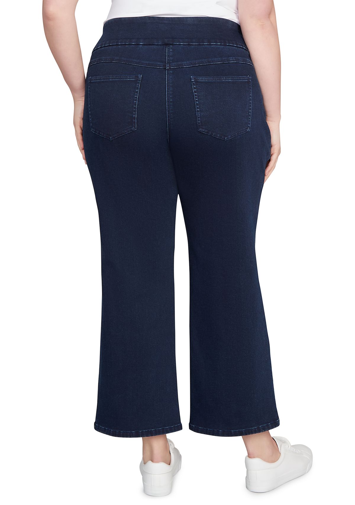 Plus Size Full Fashion Terry Denim Pants