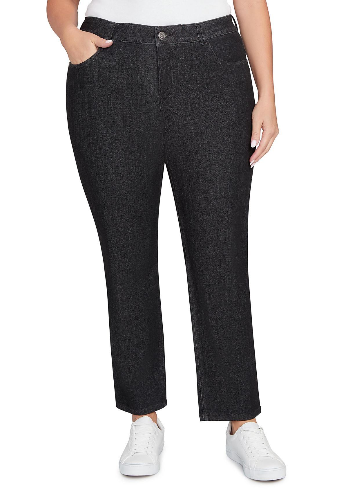 Plus Size Terry Denim Bootcut Jeans