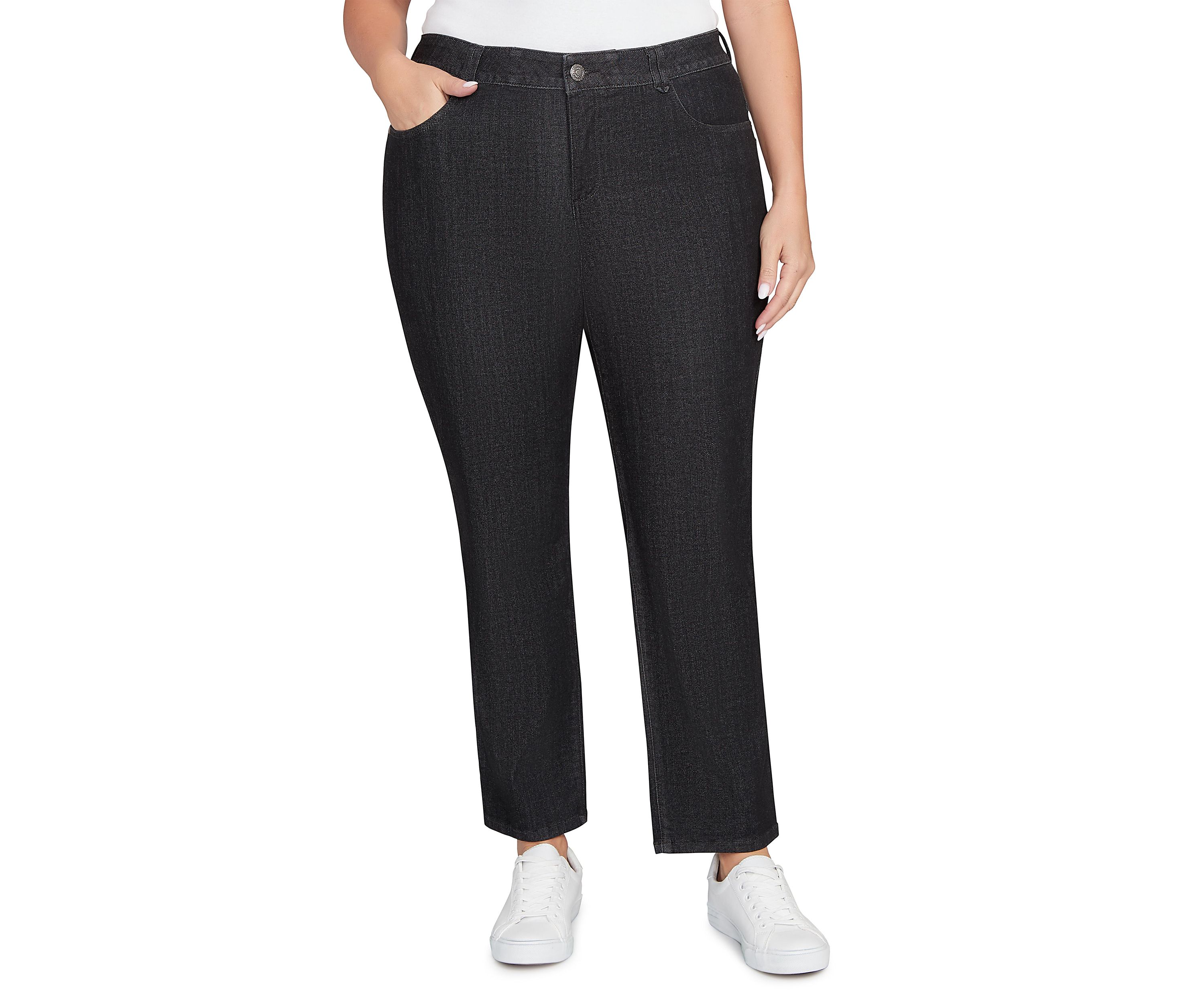 Plus Size Terry Denim Bootcut Jeans