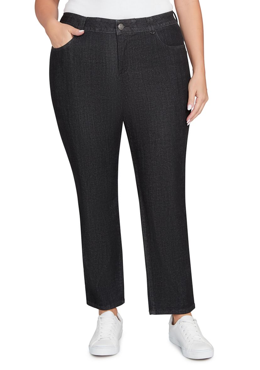 Plus Size Terry Denim Bootcut Jeans