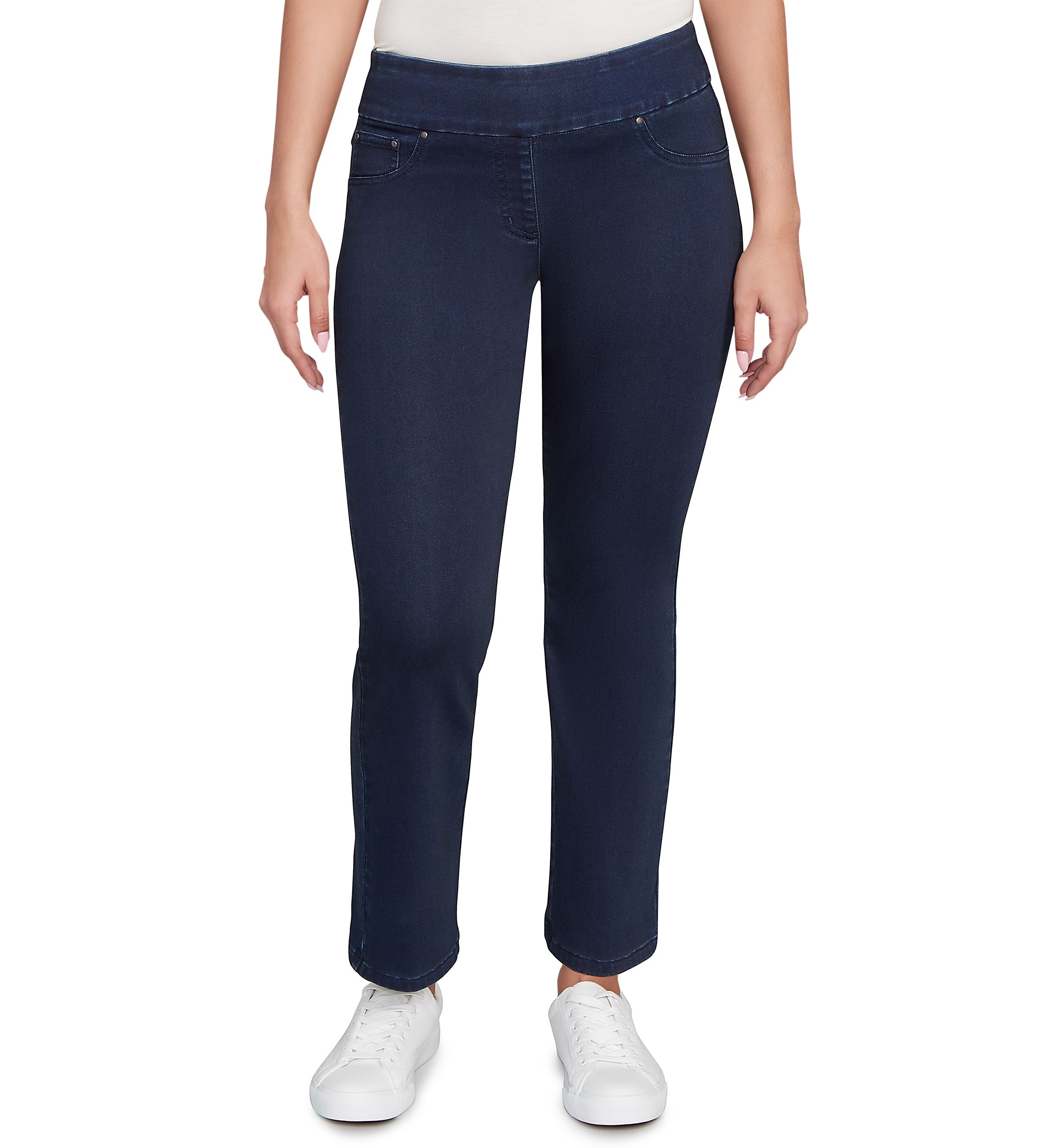 Petite Comfort Stretch Straight Leg Jeans