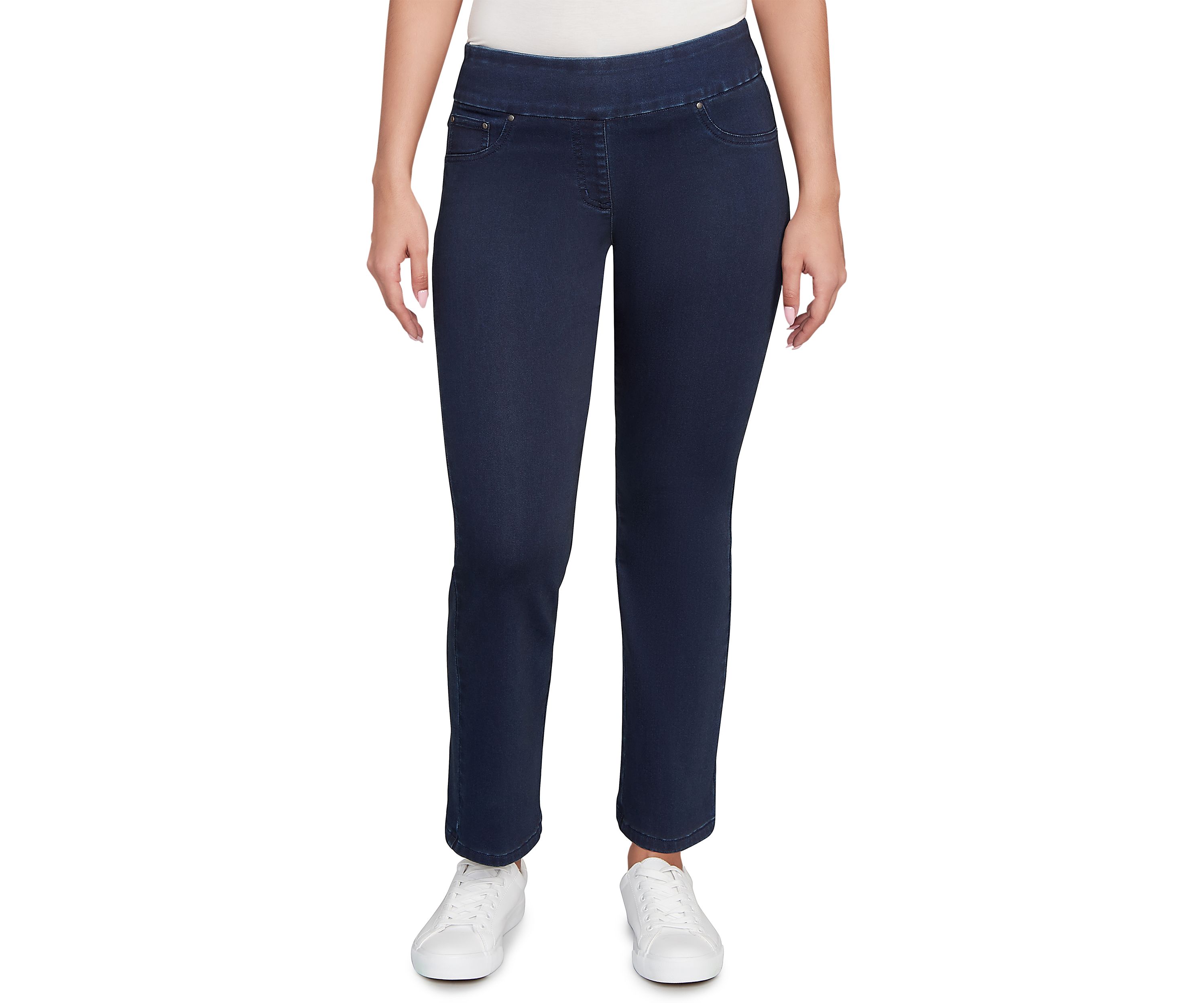 Petite Comfort Stretch Straight Leg Jeans