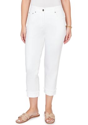 Ruby Rd Petite Everyday Soft Cropped Girlfriend Pant | Belk