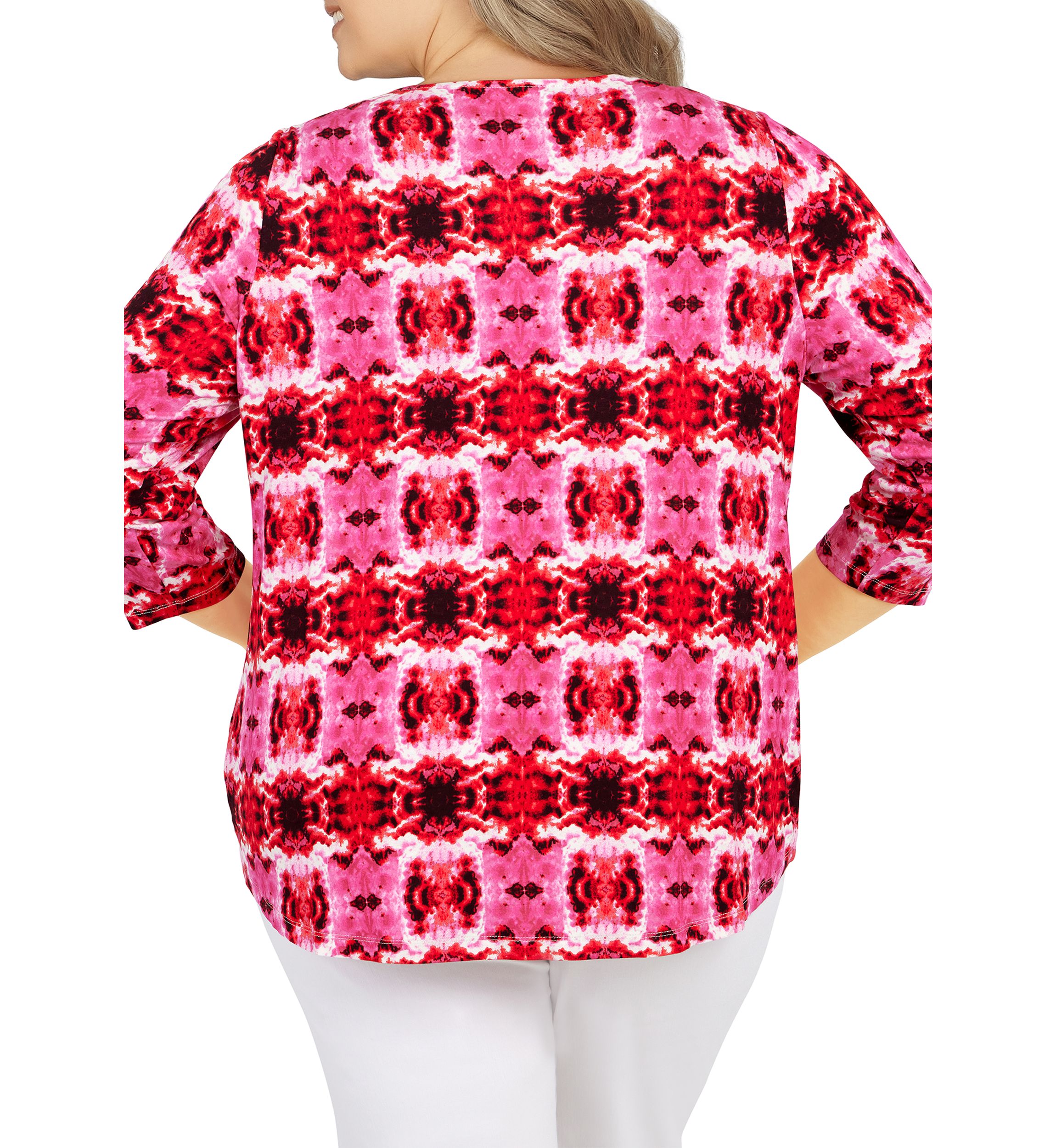 Plus Size Tie Dye Twist Top