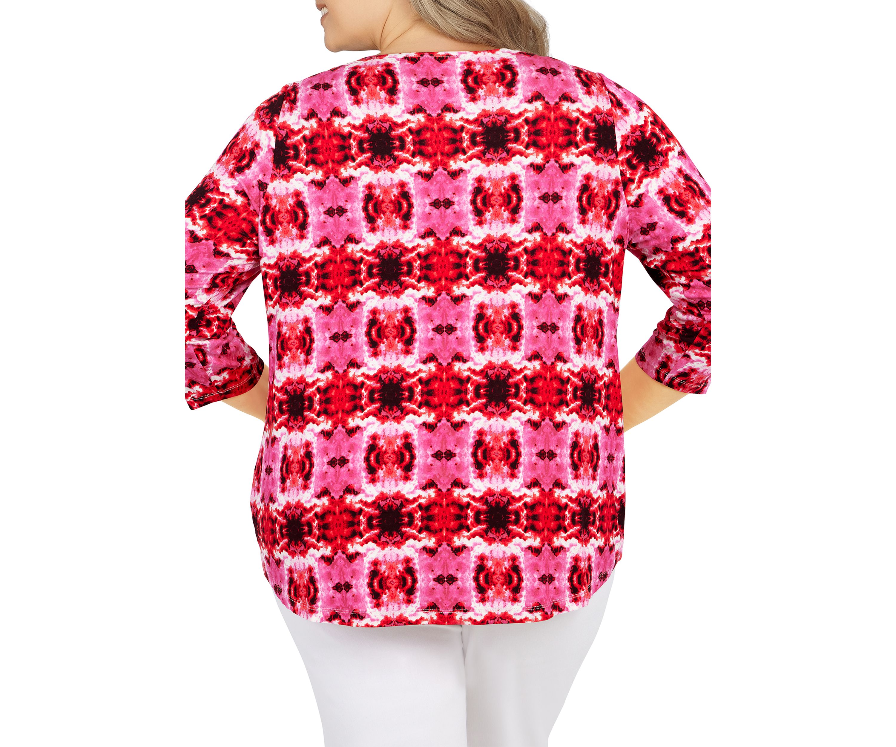 Plus Size Tie Dye Twist Top
