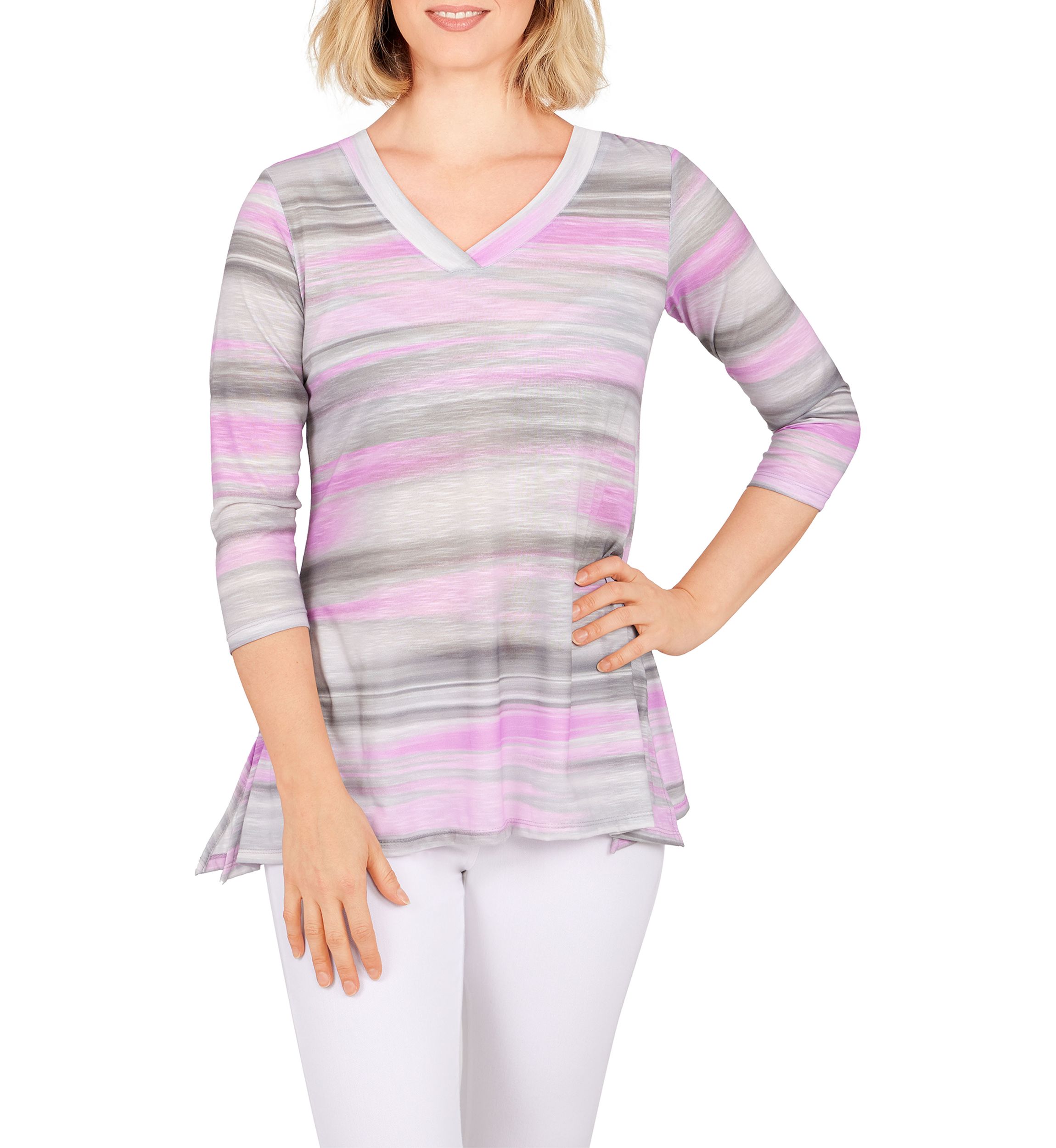 Plus Size Sunset Stripe Top