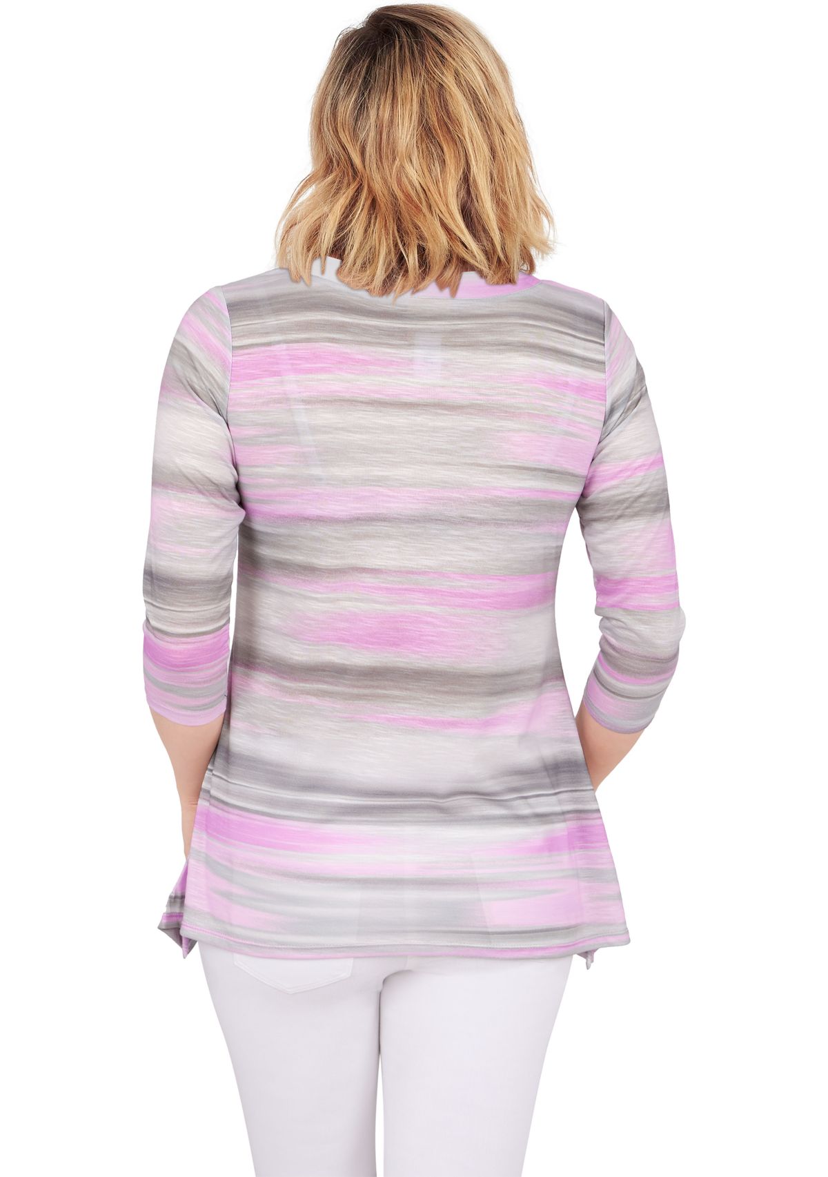 Plus Size Sunset Stripe Top