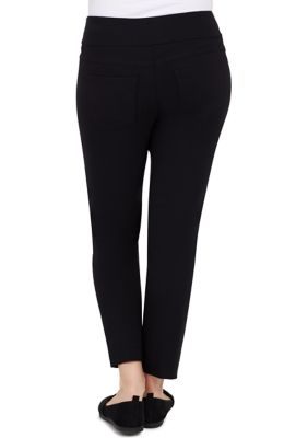 Ruby Road Favorites Womens Solid Pull On Capris 14 Black 