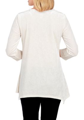 Women's Scroll Velour Top