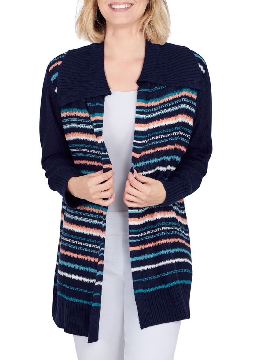Womens Multi Stripe Cardigan