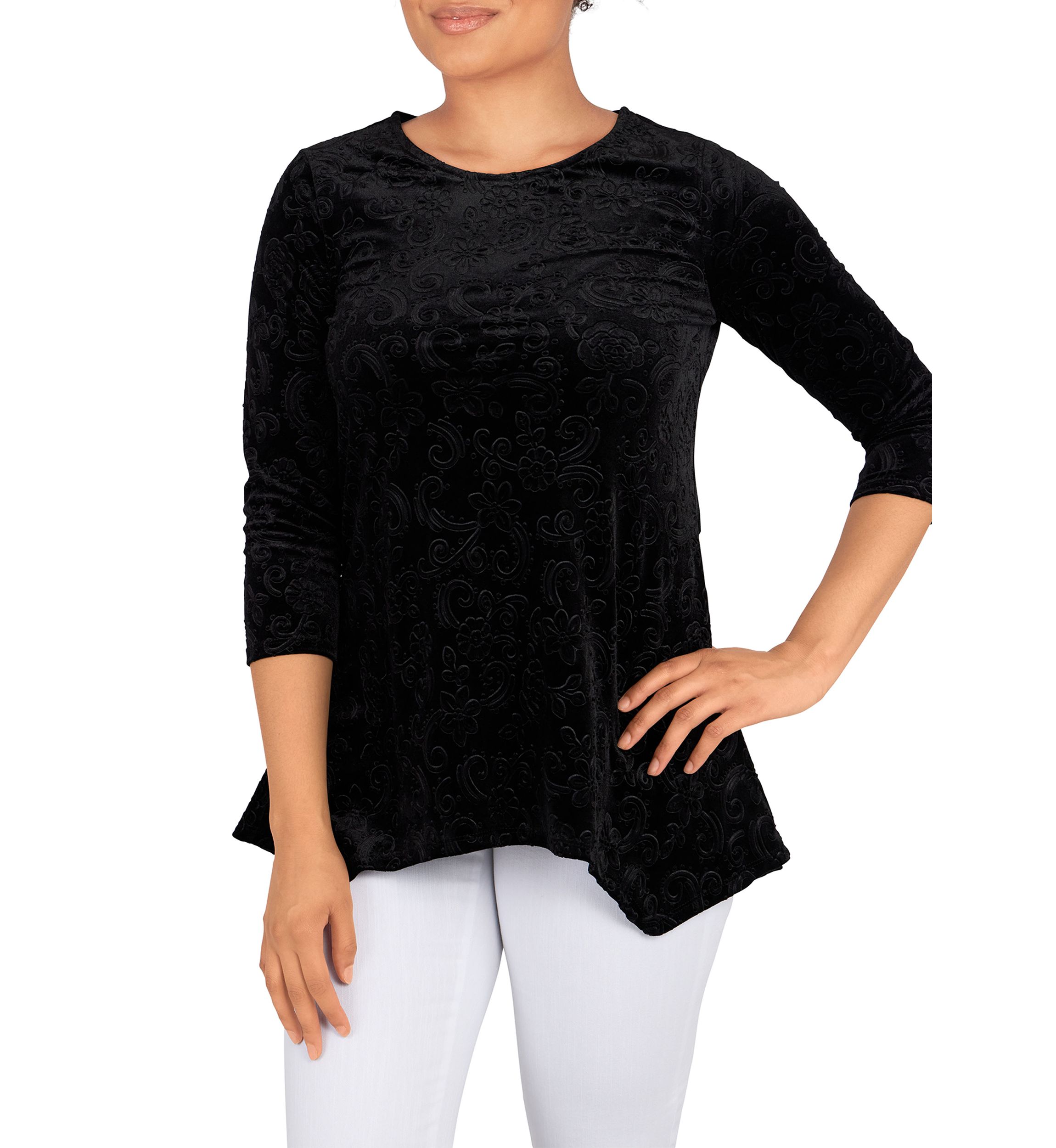 Plus Size Velour Top