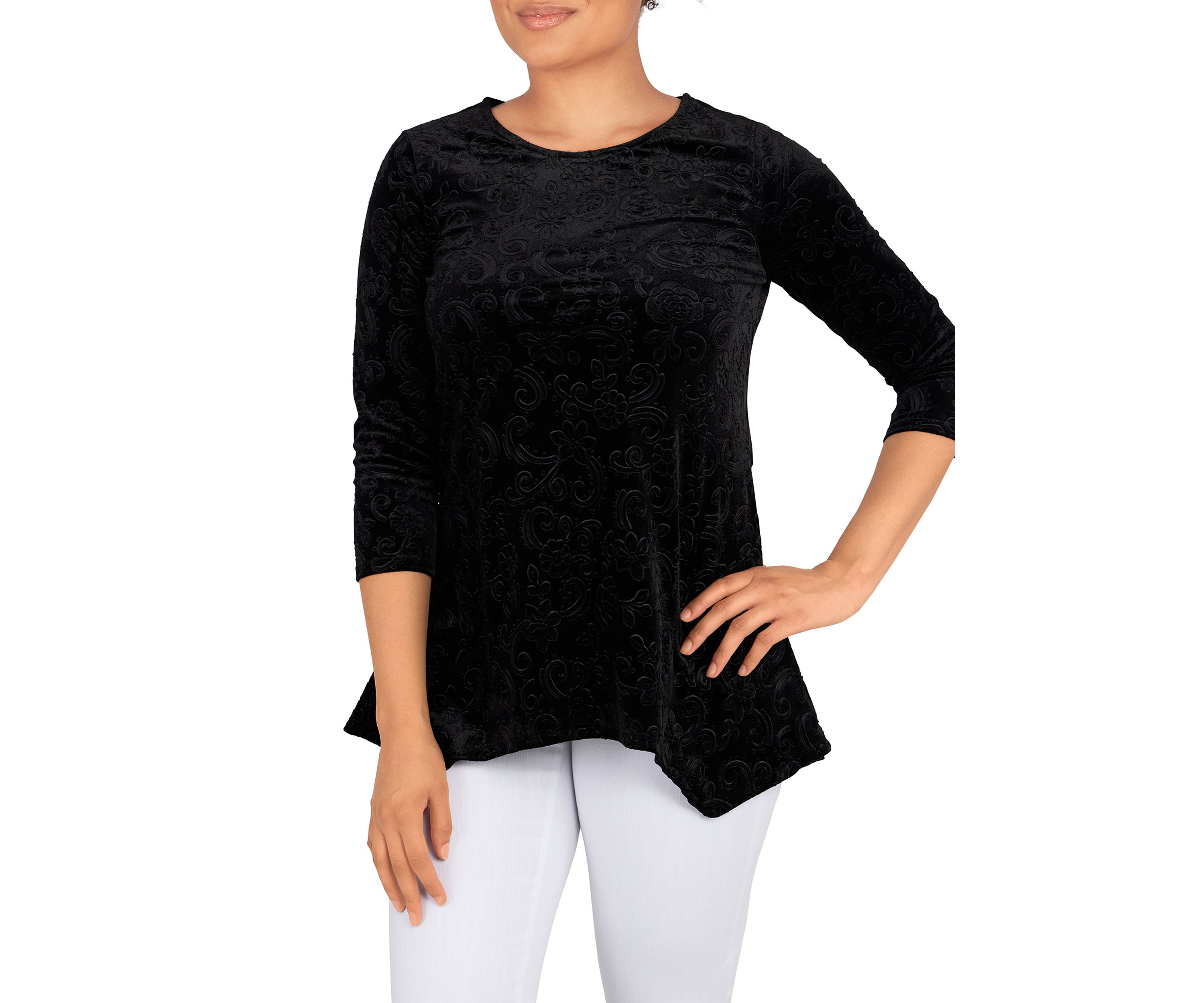 Plus Size Velour Top