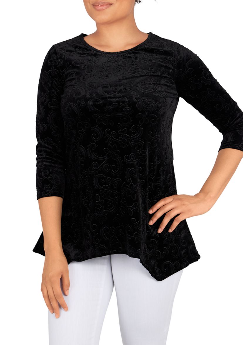 Plus Size Velour Top