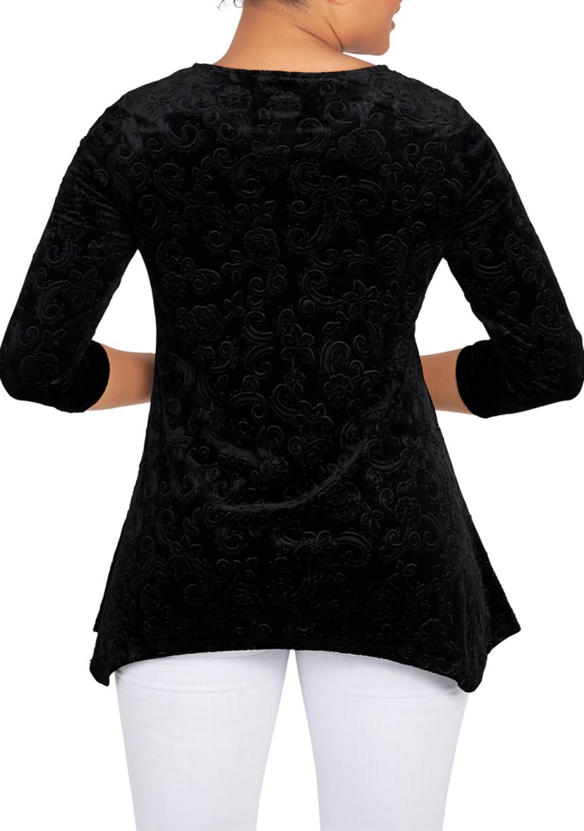 Plus Size Velour Top