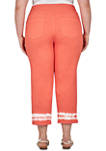 Plus Size Pull On Mid Rise Colored Denim Pants