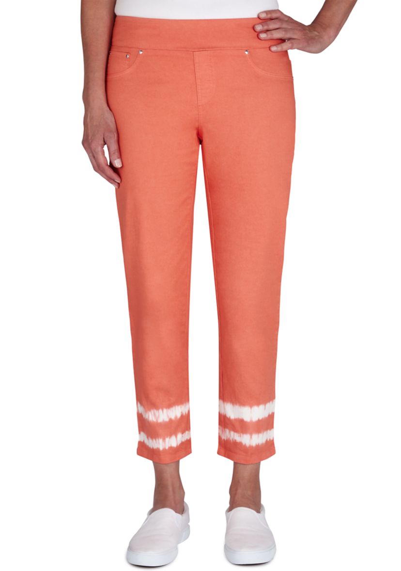 Petite Pull-On Mid-Rise Colored Denim Pants