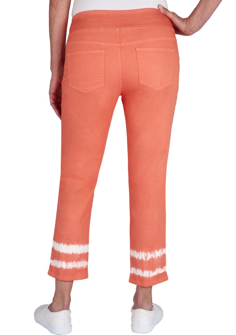 Petite Pull-On Mid-Rise Colored Denim Pants