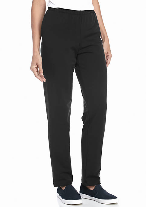 Womens Key Item Cozy Mid-Rise Pull-On Extra Stretch French Terry Pants