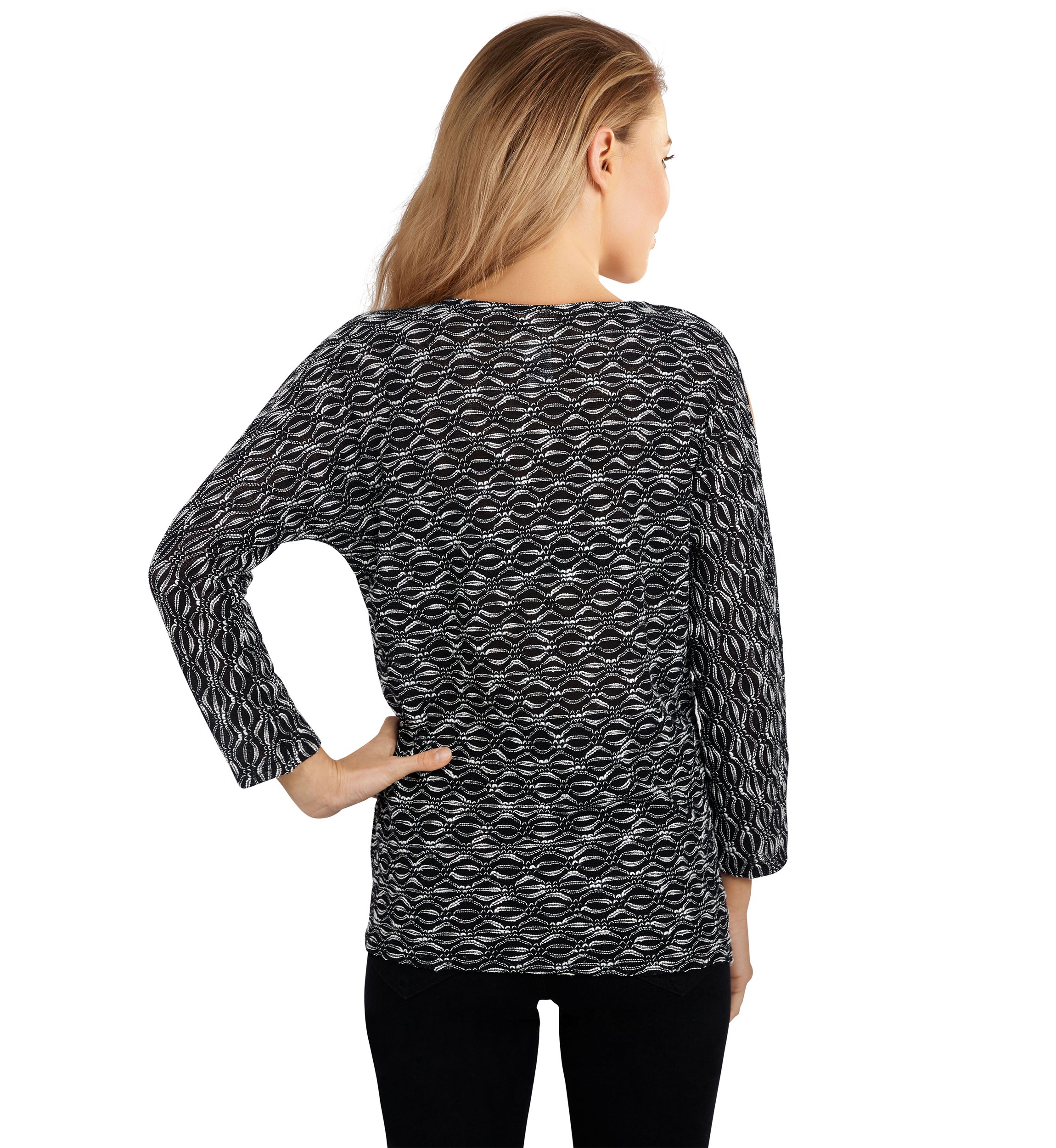 Womens Tie Front Knit V-Neck Top