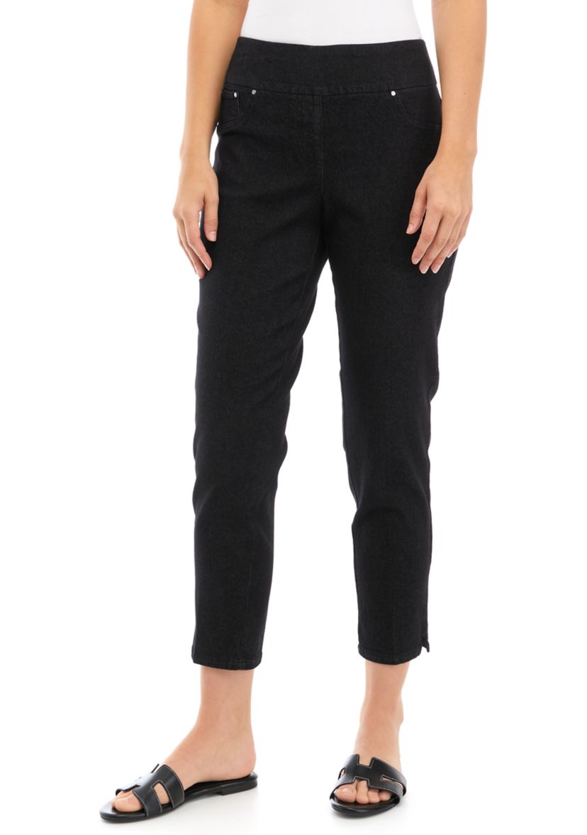 Womens Extra Stretch Denim Ankle Pants