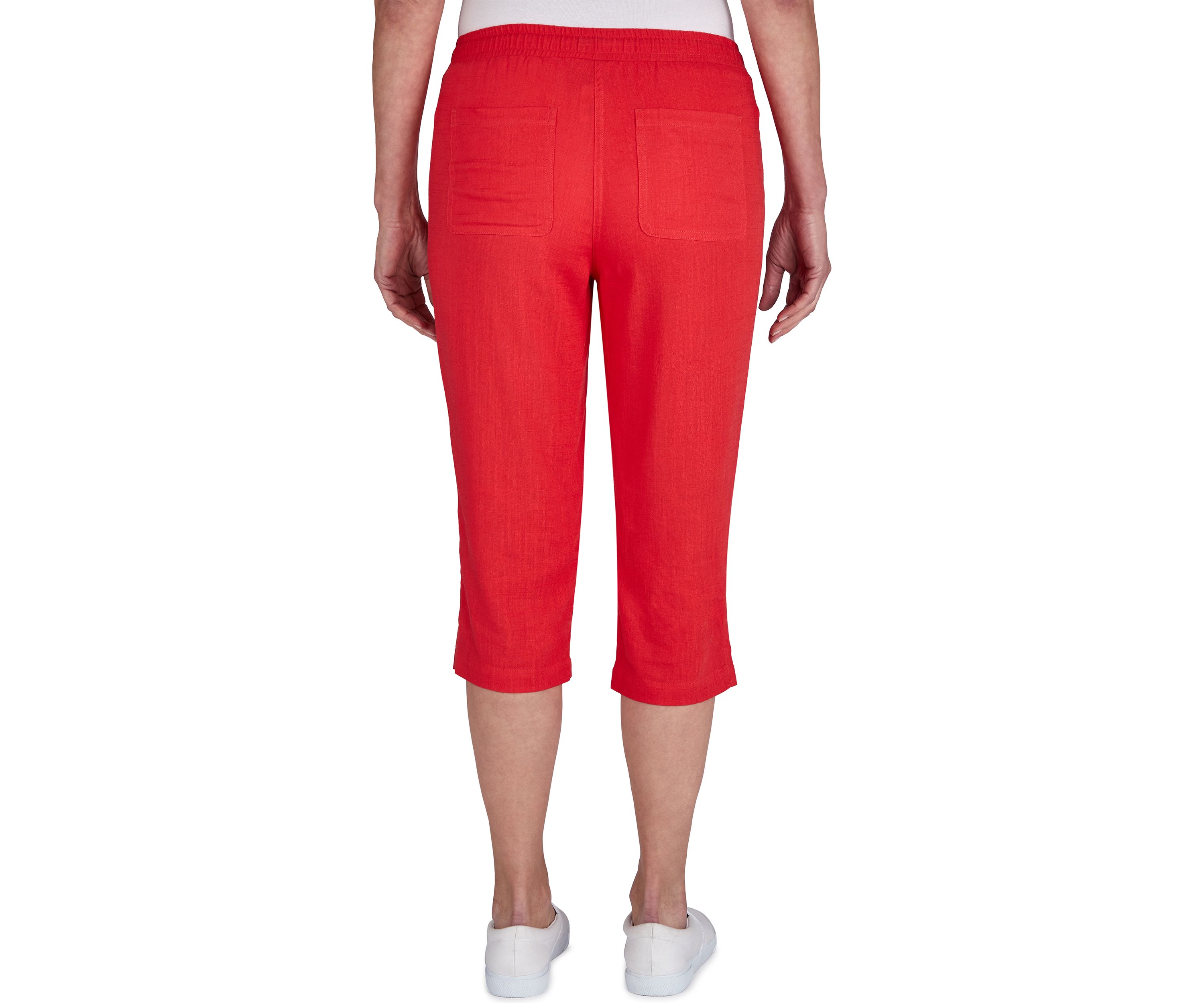 Petite Light Linen Capris