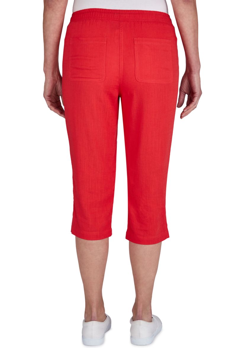 Petite Light Linen Capris