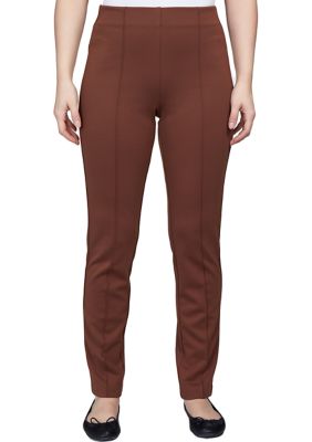 Women's Solid Seamed Ponte Pants