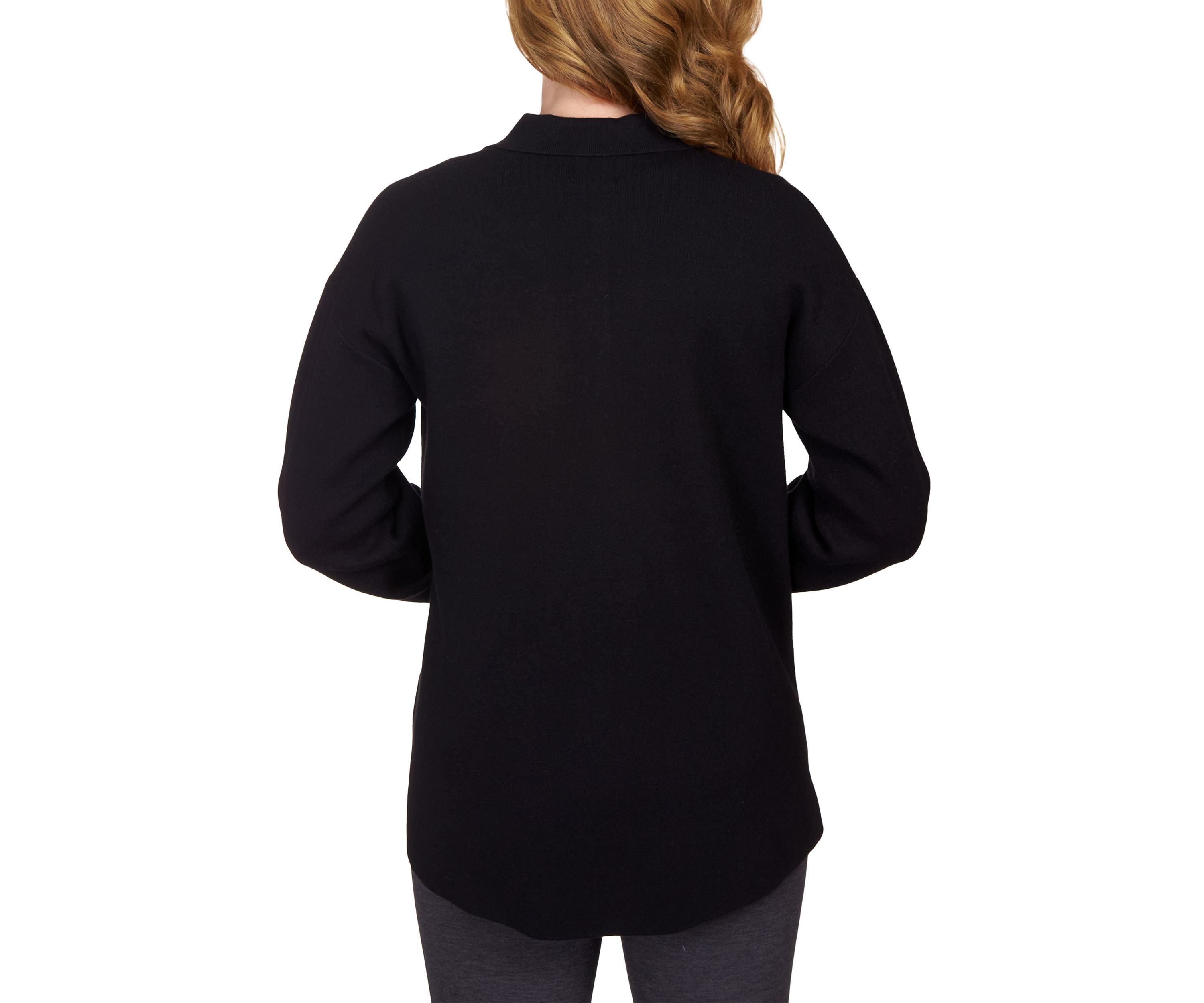 Petite Solid Shacket Sweater Jacket