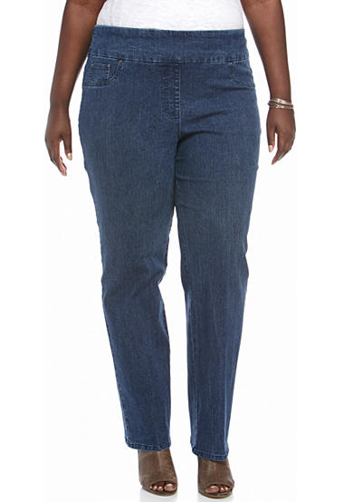 Ruby Rd Plus Size Pullover Stretch Average Denim Pants | Belk