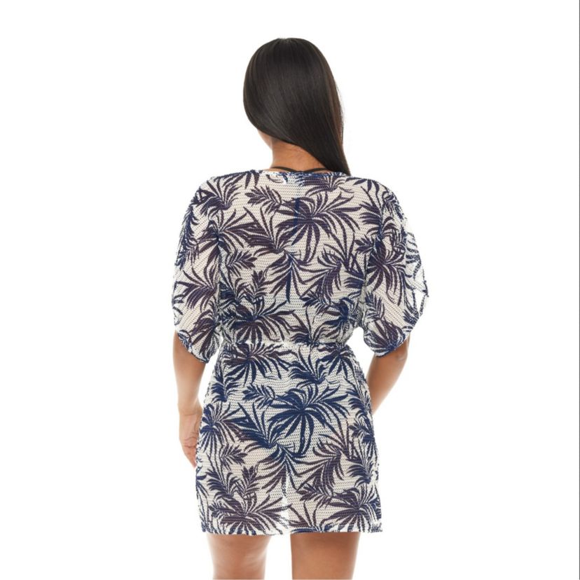 CHP23119  Printed Dolman Sleeve V Neck Tunic