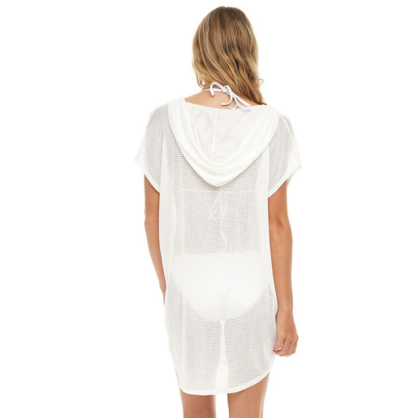 GF17012 Grid Texture Tunic with Hood