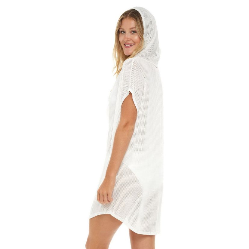 GF17012 Grid Texture Tunic with Hood