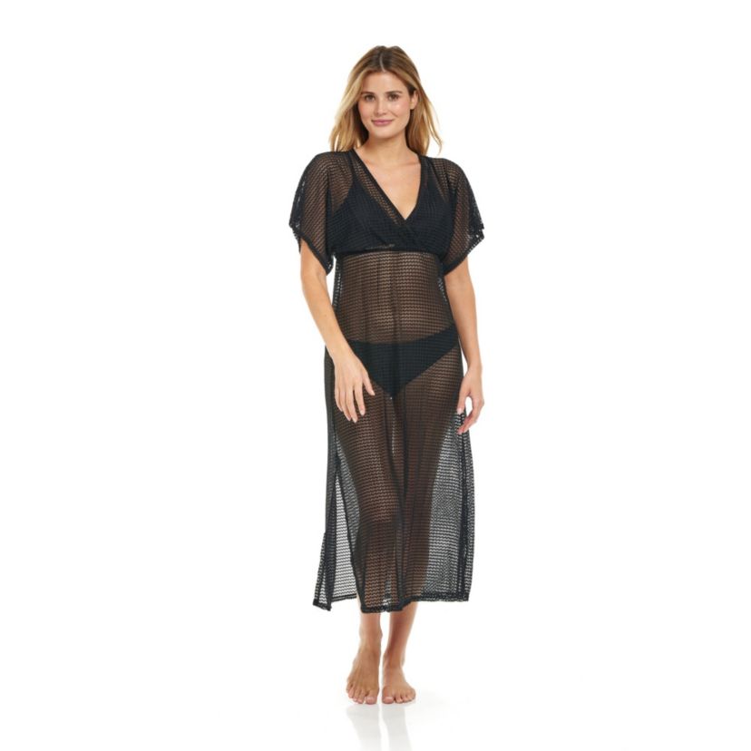 NAC24429 Textured Maxi Dress w/slit