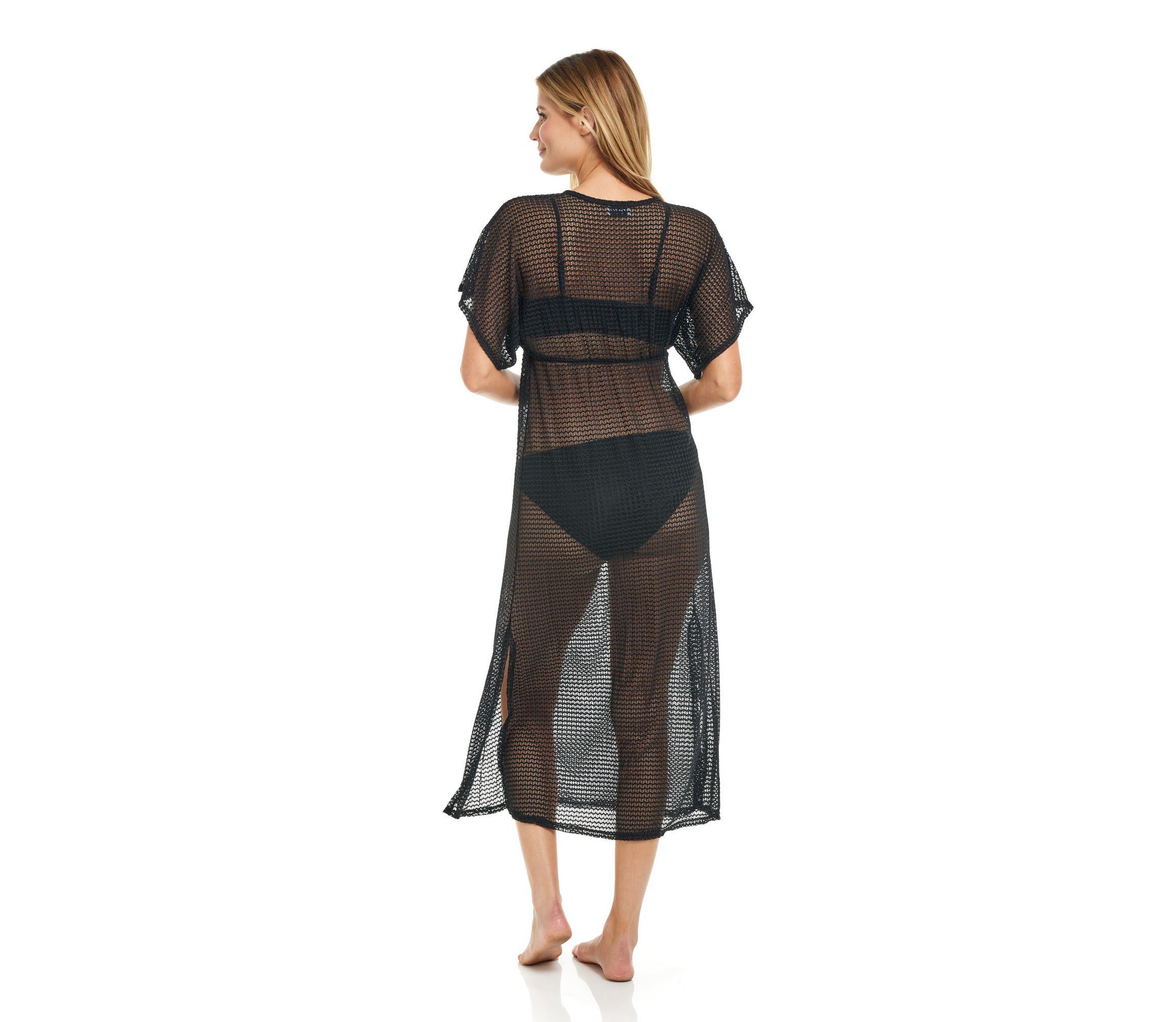 NAC24429 Textured Maxi Dress w/slit