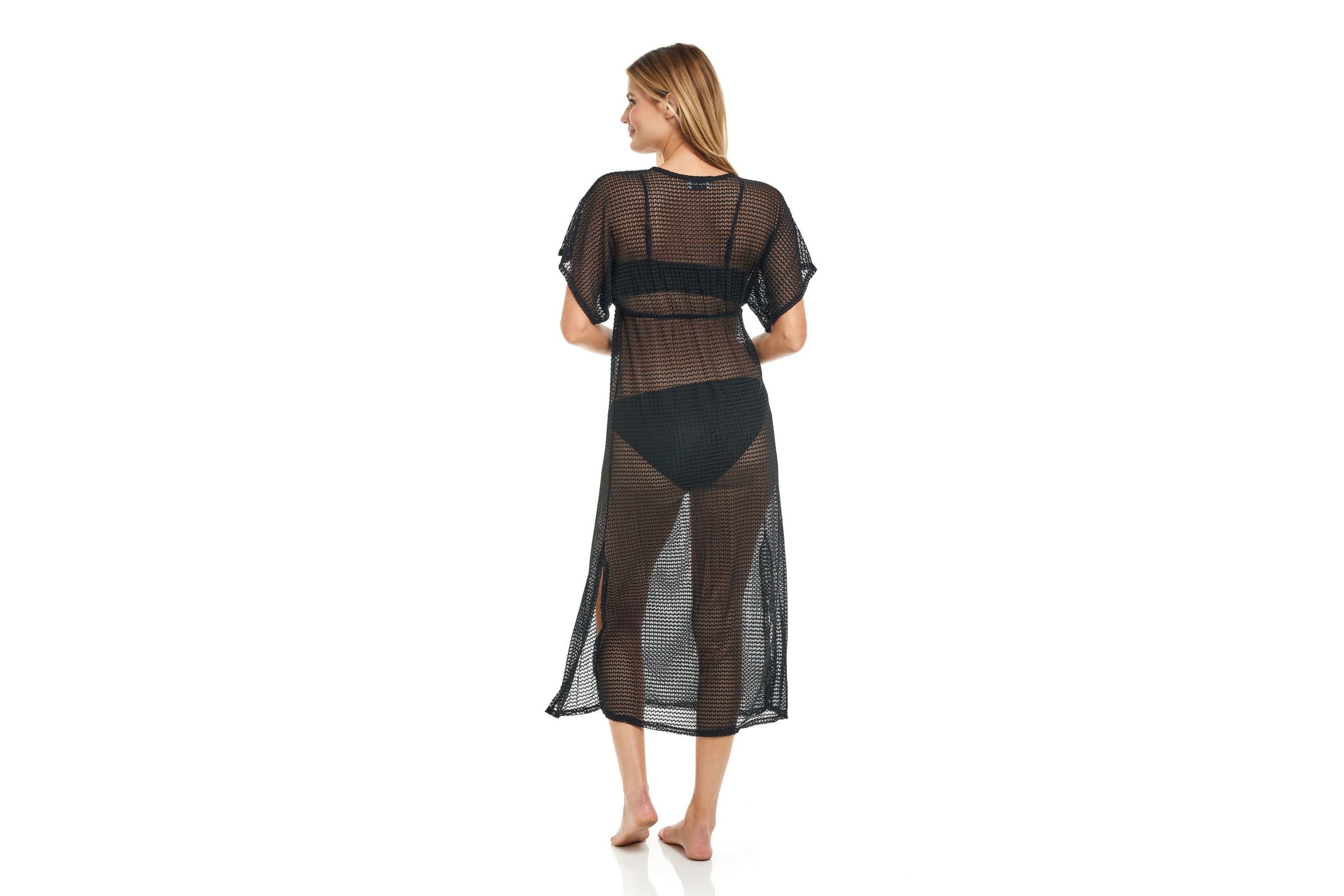 NAC24429 Textured Maxi Dress w/slit