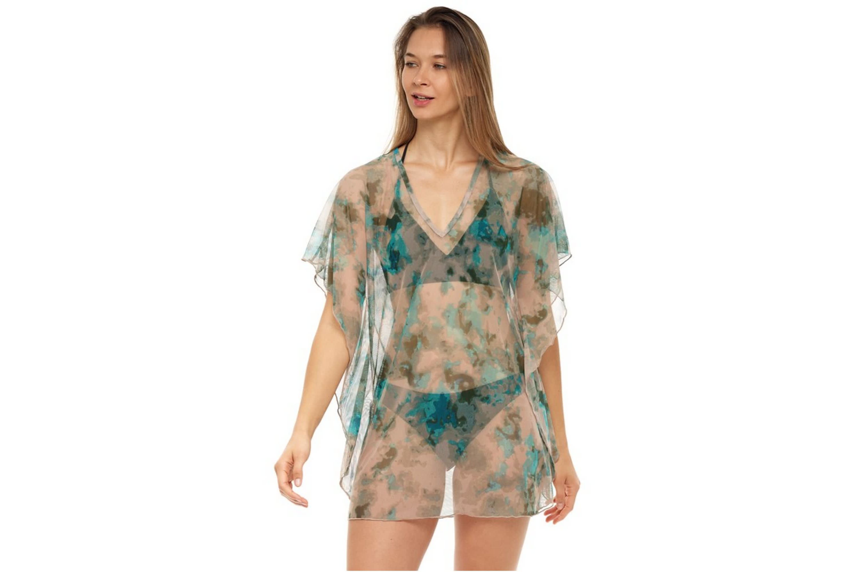 PMA17015 Printed Mesh- Kaftan