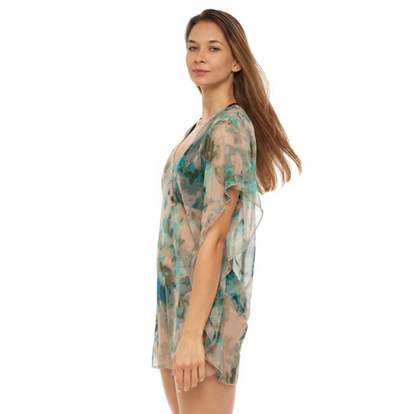 PMA17015 Printed Mesh- Kaftan