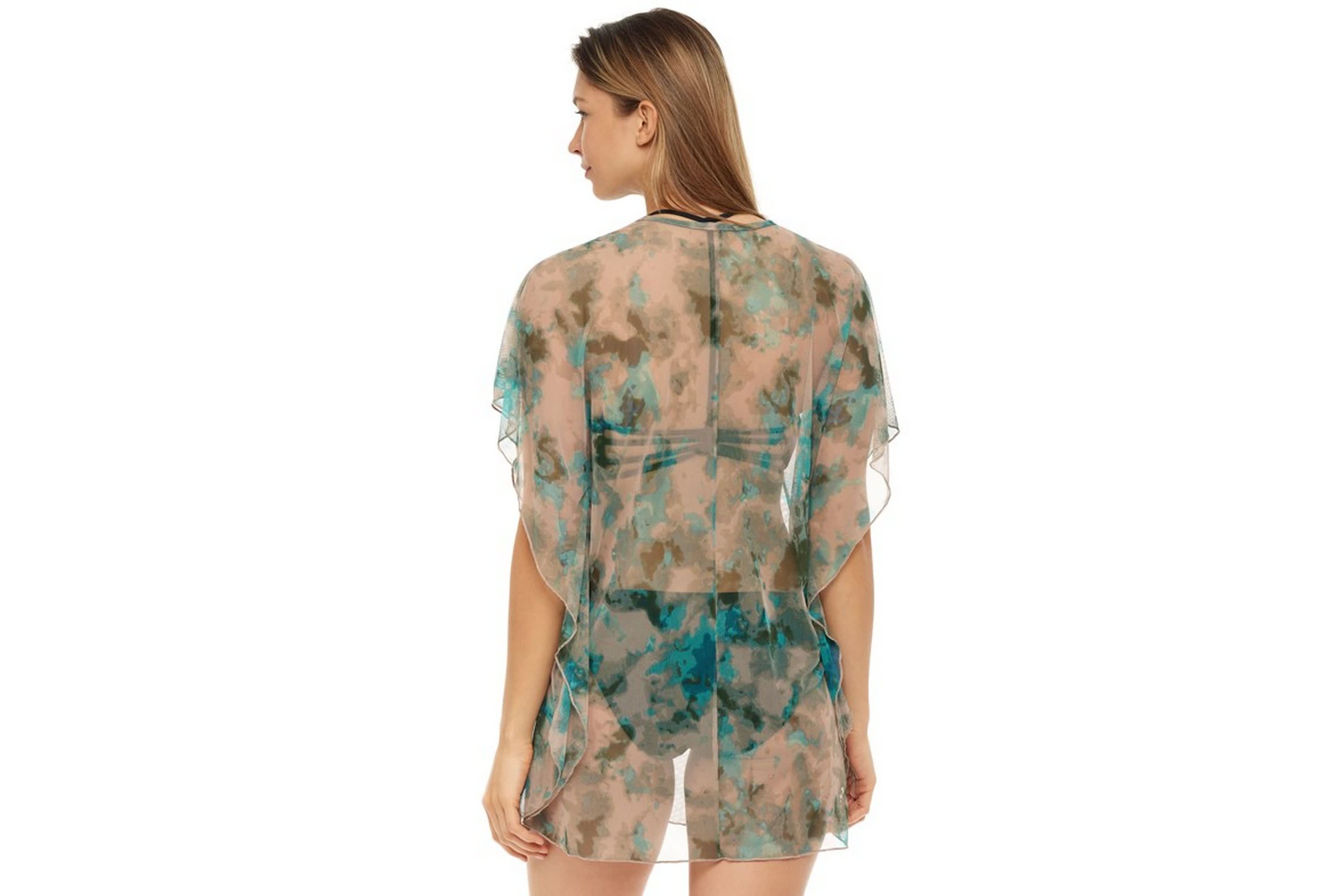 PMA17015 Printed Mesh- Kaftan