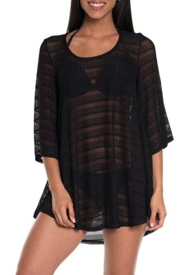 Knit Chevron Tunic Swim Cover Up