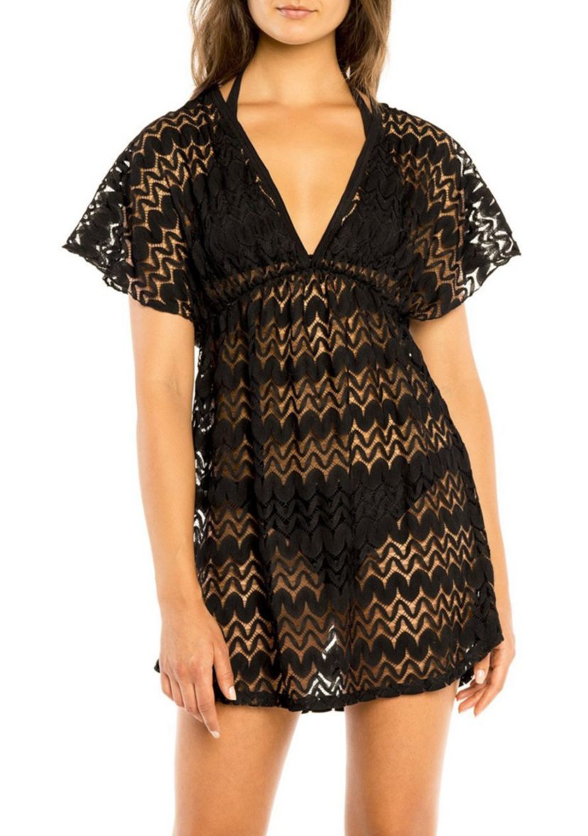 V-Neck Bell Sleeve Cover Up Swim Tunic